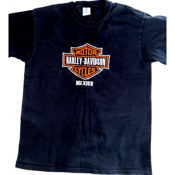 Vintage Embroidered Harley-Davidson Mexico Men's T-Shirt Size Large - Picture 2 of 3